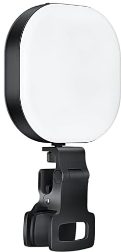 Namvo Uppladdningsbart selfie-ljus, clip-on LED-ringlampa f?r mobiltelefoner, b?rbara datorer, surfplattor och datorer, b?rbar telefonlampa f?r selfie/videokonferens/zoomsamtal