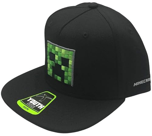 Bioworld Minecraft Creeper Face Youth Cap Black