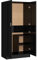 vidaXL Kleiderschrank Garderobenschrank Schlafzimmerschrank Mehrzweckschrank Schrank Dielenschrank Hochglanz-Schwarz 82,5x51,5x180cm Holzwerkstoff