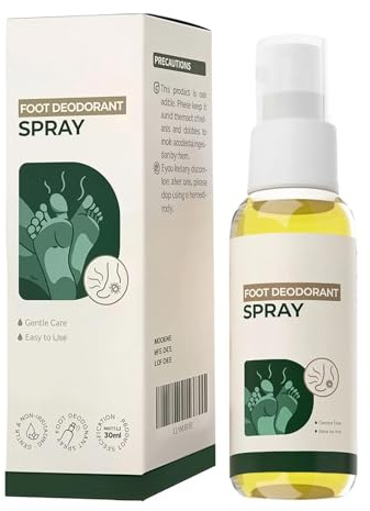 Fotlukt Spray Luktkontroll Svettskydd Snabbverkande 30 ml | Mot Illaluktande Fötter För Män Och Kvinnor, Idrottare, Efter Sportaktiviteter, Hemma, Vid Stående, Gående Och På Resor