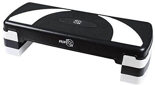 RIP X Adjustable Step Aerobics Workout Platform Stepper - 3 Level
