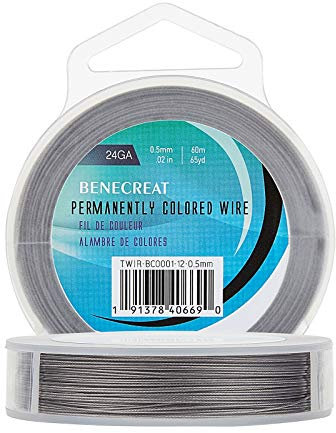 BENECREAT 60m 0.5mm 7-Strang Tiger Tail Perlendraht 201 Edelstahl Nylonbeschichteter Craft Jewelry Perlendraht für die Herstellung von Bastelschmuck