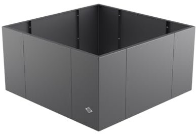 ELEO Pflanzkübel Cortenstahl Vernazza rostoptik - 80x80x40 cm quadratisch groß Pflanzbeet stabil rostig Edelrost - Blumentopf groß modern für den Garten oder Balkon - natürlicher Schneckenschutz