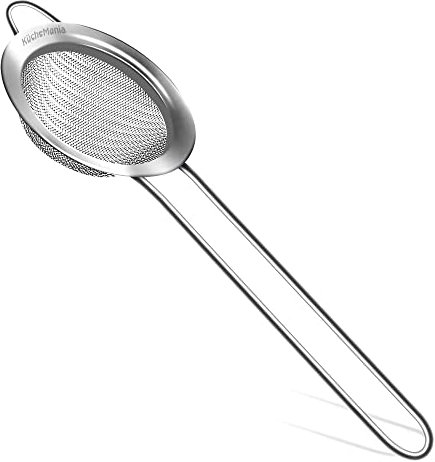 Küche Mania Stainless Steel Sieve Tea Strainer - Strong, Sturdy Handles (7 cm) Sieve Stainless Steel, Rust Free Strainers and No Sharp Edges