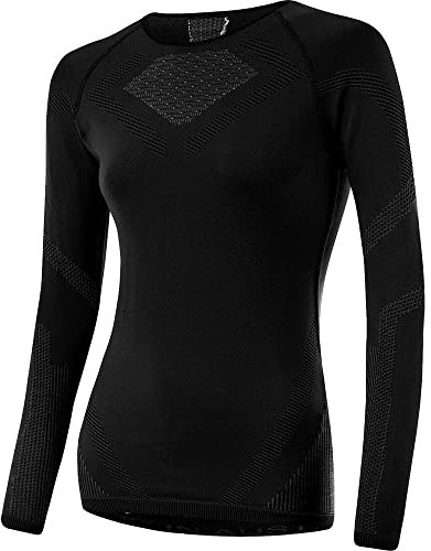 Löffler Unterhemden Damen Unterhemd W Shirt L/S TRANSTEX Alpine Black 36/38