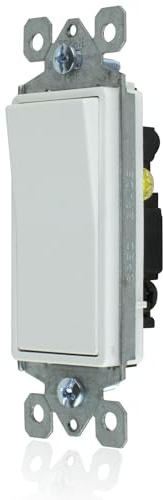 Faith 3-Way Decorator Paddle Wall Light Switch, 15A 120/277V, On/Off Rocker, White