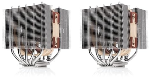 Noctua NH-D12L, Disipador de CPU de Altura Reducida y Doble Torre (120 mm, Marrón). (Paquete de 2)