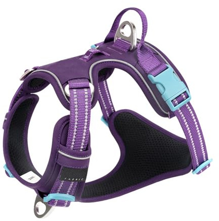 WINHYEPET True Love TLH5654 Hundegeschirr, gegen Ziehen, verstellbare Outdoor-Weste, reflektierend, Nylon, weich, für kleine, mittelgroße und große Rassen, Violett, XS