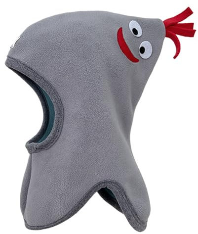 Risipu Schlupfmütze Kinder Cock Warm Schlupfmütze Baby Comprehensive Windproof Cute Schalmütze Kinder (DE/NL/SE/PL, Alter, 1 Jahr, 2 Jahre, Grau)