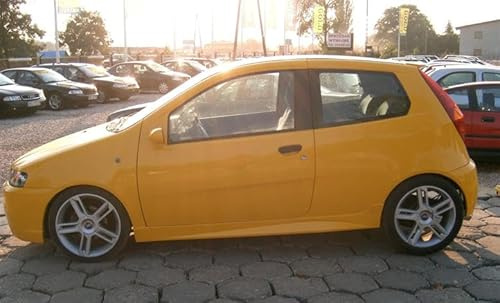 Lago Tuning Minigonne Laterali Sottoporta per Fiat Punto 2 Abarth Look, Vetroresina Gialla