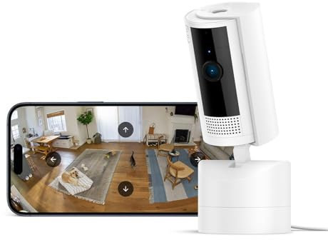 Ring Pan-Tilt Indoor Camera | Plug-In Pet Security Camera | 360° pan & 169° tilt coverage, Manual Privacy Cover, HD video, Two-Way Talk, Wi-Fi | 30-day free trial of Ring Home