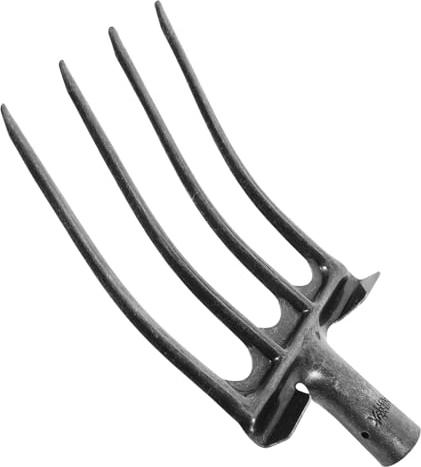 Gadpiparty Fourche de Jardin Multifonction pour Ameublir et Retourner la Terre, Tête Acier Robuste 4 Dents, Outil Main sans Manche, Jardinage Potager et Élevage Agricole, Durabilité