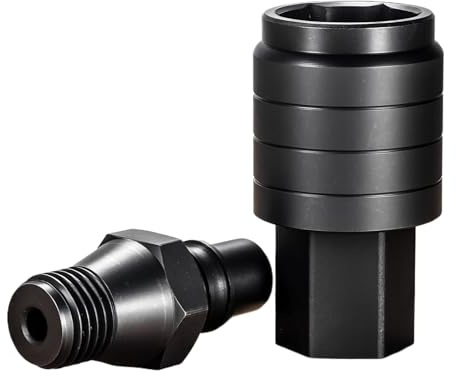 Borrchuck adapter – 2 stycken snabbadapter med invändig gänga och yttre gänga | industriell bitskontakt, för gör-det-självare installation sanitär elektriskt arbete bilreparation industri