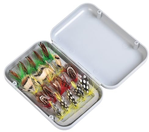 Juego de señuelos de pesca con mosca para perca | Equipo de pesca realista | Señuelos artificiales para pesca de perca | Para hombres, padres, maridos, perca de agua dulce, lagos, ríos, arroyos