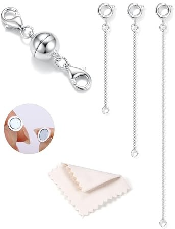 YADOCA Kedjeförlängning silver 925 magnetlås kedja 14K förgylld förlängning guldkedja halsband vristlänk armband förlängningskedja för kvinnor män