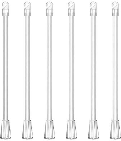 Blind Wand Replacement, Vertical Blinds Repair Parts, Venetian Blind Wand and Curtain Draw Rods, Set of 6 Blind Tilt Mechanism Rods for Window Coverings