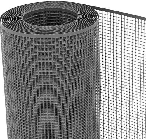 TENAX Filet en Plastique Quadra 10 Anthracite 1,00x30 m, Filet de Protection Multi-Usages pour Balcons, Terrasses, Portails et Clôtures