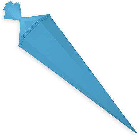 itenga Bastelschultüte 85 cm eckig Schultütenrohling mit Tüllverschluss (Pazifikblau)
