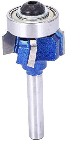 8mm Shank Round-Over Router Bits, Carbide Corner Round Edging bit, 4 Blade Edge-forming Beading Cutter for Woodworking Milling, Metric Radius (2mm)