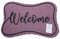 ED Purple Welcome Door Mat Non-Slip Natural Coir Indoor & Outdoor Welcome Mat 60 x 40cm