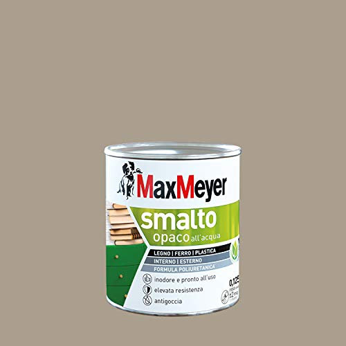 Maxmeyer Smalto All'Acqua Poliuretanico Opaco Tortora 0,125 L