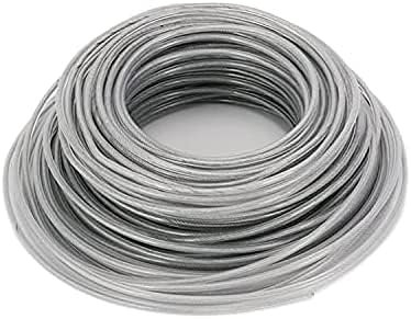 Fil d'acier Robuste pour débroussailleuse de Jardin, Fil en Acier, Fil en Nylon, Bobine en Acier Robuste d'environ 3 mm x 40 m