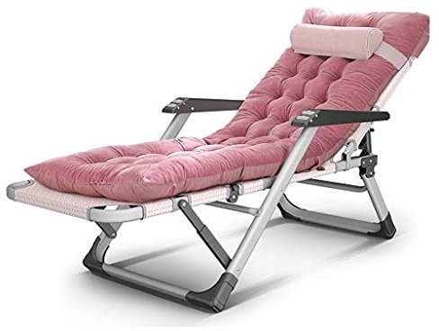 Liege-Liegestühle, Strandstühle, zusammenklappbare Sonnenliegen, Zero-Gravity-Stühle, Superbreite 52/67 cm, aus Stahlrahmen und Textoline-Stoff (Color : 7 Textoline Fabric)