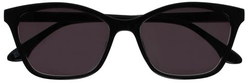 OPULIZE KAT Sonnenbrille - Cat-Eye Katzenaugen-Fassung - UV400 Schutz mit UVA- & UVB-Filter - Schwarz - Herren & Damen - Federscharniere - S59-1