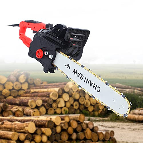 Motosierra eléctrica 2000 W, Motosierra eléctrica de 9 dientes, Placa Guía de 16 Pulgadas, Pulverización automática de aceite 800 r/min