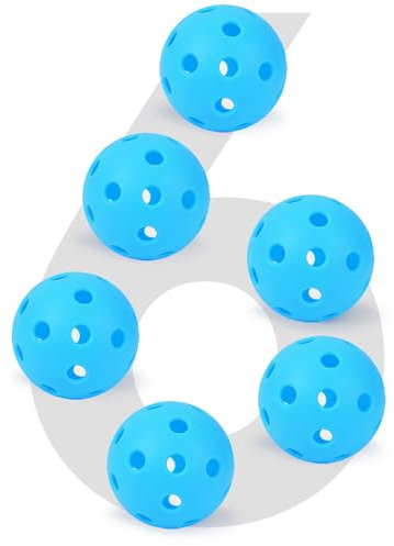 Sukeen Pickleball-Bälle für den Innenbereich mit Tasche, 26 Löcher, Pickleball-Bälle für den Innenbereich, Pickleball-Bälle mit hoher Sprungkraft, Pickleball-Bälle für Anfänger, Fortgeschrittene, 6