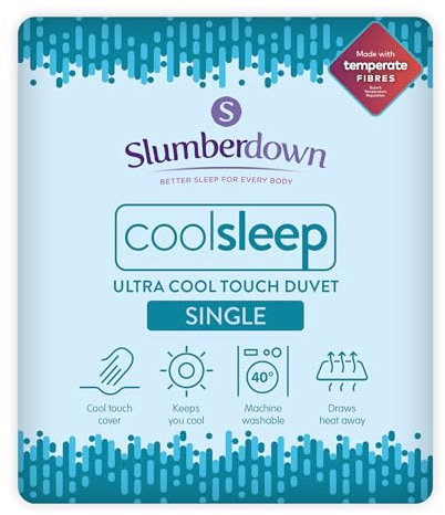 Slumberdown Luxury Cooling Blanket Single - Duvet Keeps you 2X Cooler, Lightweight Breathable & Ultracool Bed Blanket for Hot Sleepers & Summer Night Sweats - Hypoallergenic, Washable (135 x 200cm)