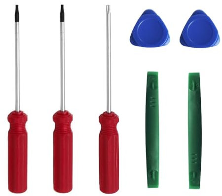 T6 T8H T10H - Juego de destornilladores Torx con 2 spudgers de nailon, 75 mm, juego de herramientas de reparación para PS3, PS4, PS5, Xbox One, Xbox 360 Controller y consola
