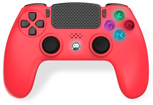 Freaks and Geeks - Wireless Controller for PS4 with 3,5mm jack slot - LED - Red