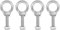 PATIKIL Lifting Shoulder Eye Bolts, M12x50 304 Stainless Steel Male Thread with Hex Screw Nut Gasket Flat Washer for Hanging Securing Chain Wire Rope, 2 Sets