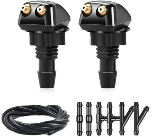 YiQinzcxg Boquilla para limpiaparabrisas delantero de coche, rociador, boquilla de lavado de parabrisas, manguera para la mayoría de coches