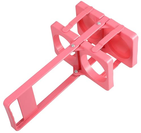 Garneck Panier à Main Pour Casier à Bière Couvercles De Canettes De Soda Hydraulique Refroidisseur De Biberon Porte-gobelet Portable Bouteilles D'eau Gobelets à Bière Pouvez Rose Plastique