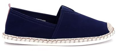 UOMO DESIGN - Espadrille Homme en Toile - Eliott (Sued Marine, 42)