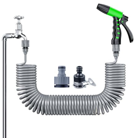 Doiyislem Tuyau d'Arrosage Extensible | Tuyau de Jardin Flexible | avec Noyau Latex 4 Couches Résistant aux Intempéries et à la Pression pour Lavage Auto, Entretien Pelouse, Chantiers et Espaces