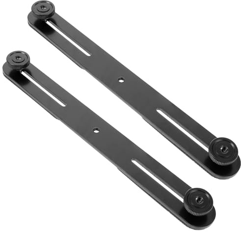 TOBBOMEY 2pezzi Barra Microfono Regolabile per Staffa di Montaggio Barra di Supporto Distanziatore per Microfono Vite Standard da Materiale di Buona Qualità Sicuro e Antiruggine Facile