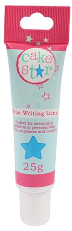 Cake Star Writing Icing, Tubes, Frosting Pens With Icings Ready To Use, Vibrant Colour, Create Edible Decorations & Your Own Personalised Messages & Designs - Blue 25g
