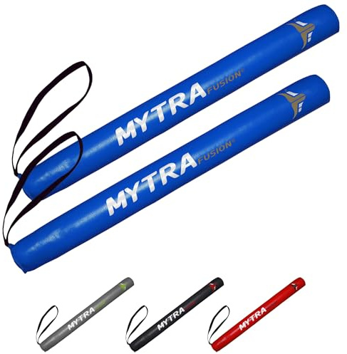 Mytra Fusion Boxningsträningsstickor, tränarträningsboxningsstavar för kampsport, MMA & Muay Thai, Striking Stick-vantar för hastighet, fokus och precisionsträningspar (Blue)