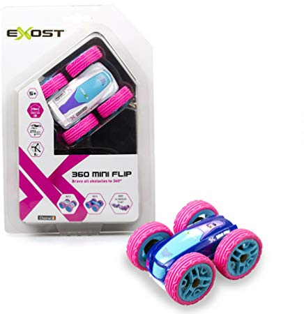 Exost Silverlit Rose Voiture Télécommandée-360 Mini Flip 10cm-Conduite sur 2 Faces-Jouet pour Enfant-Dès 5 Ans, 20243