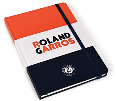 ROLAND GARROS Notebook Color Block Cahier De Note Multicolore - Carnet De Note Fermeture Elastique - Petit Carnet avec Logo - Cahier Page Blanche - RPPU0820-MLT-TU