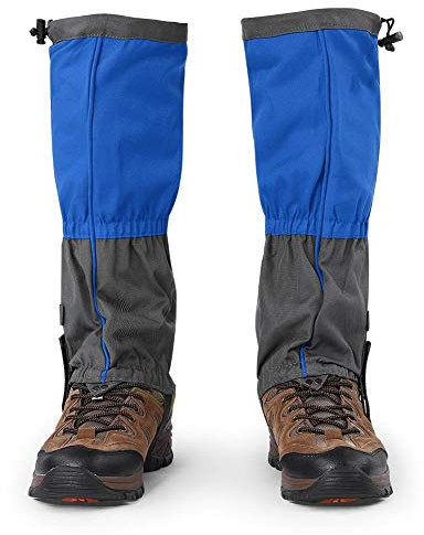 Dilwe 1 Paar Beingamaschen im Freien wasserdichte Winddichte Schneeschuhgamaschen zum Wandern, Spazierengehen, Wandern, Camping, Klettern, Jagen, Angeln(Blau) SkiingSkifahren