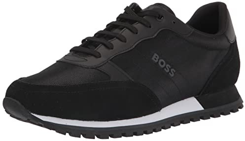 BOSS Herren Parkour Runn Sneaker, Black Onyx, 45 EU