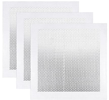 sourcing map 3 Stk. Aluminium Wand Pflaster 9,8x9,8 Selbstklebend Glasfasernetz