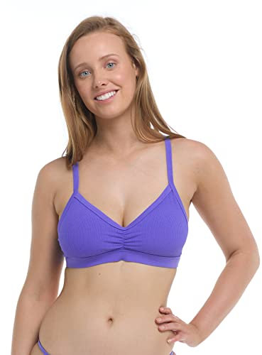 Body Glove Women's Drew D, Dd, E, F Cup Bikini Top Swimsuit with Adjustable 2-Way Back Detail, Clearwater, E