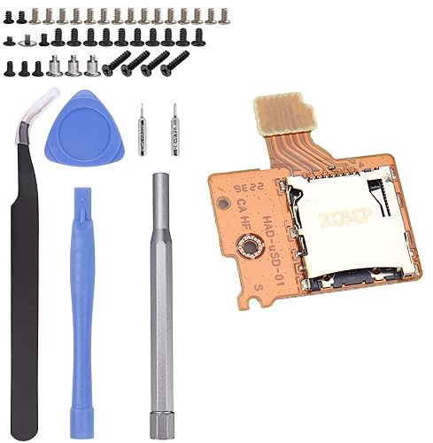 Ikpek 1 Pack Micro SD Card Reader Replacement for Nintendo Switch HAC-SD-01, TF Memory Card Slot Socket Reader Board Replacement for NS Console