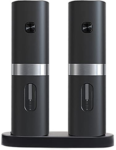 Yklhsocneg Electric Salt and Pepper Grinder Set Spare Parts Rechargeable Salt Pepper Mill with Charging Base LED Light Adjustable Coarseness
