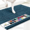 Muddy Mat® AS-SEEN-ON-TV Highly Absorbent Microfiber Door Mat and Pet Rug, Non Slip Thick Washable Area and Bath Mat Soft Chenille for Kitchen Bedroom Indoor and Outdoor - Atlantic Blue Large 35X24